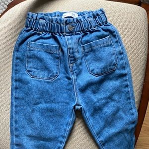 Zara Paperbag Denim Pants
